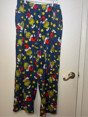 The Grinch Dr Suess Adult Print Fleece Lounge Pajama Pants XL